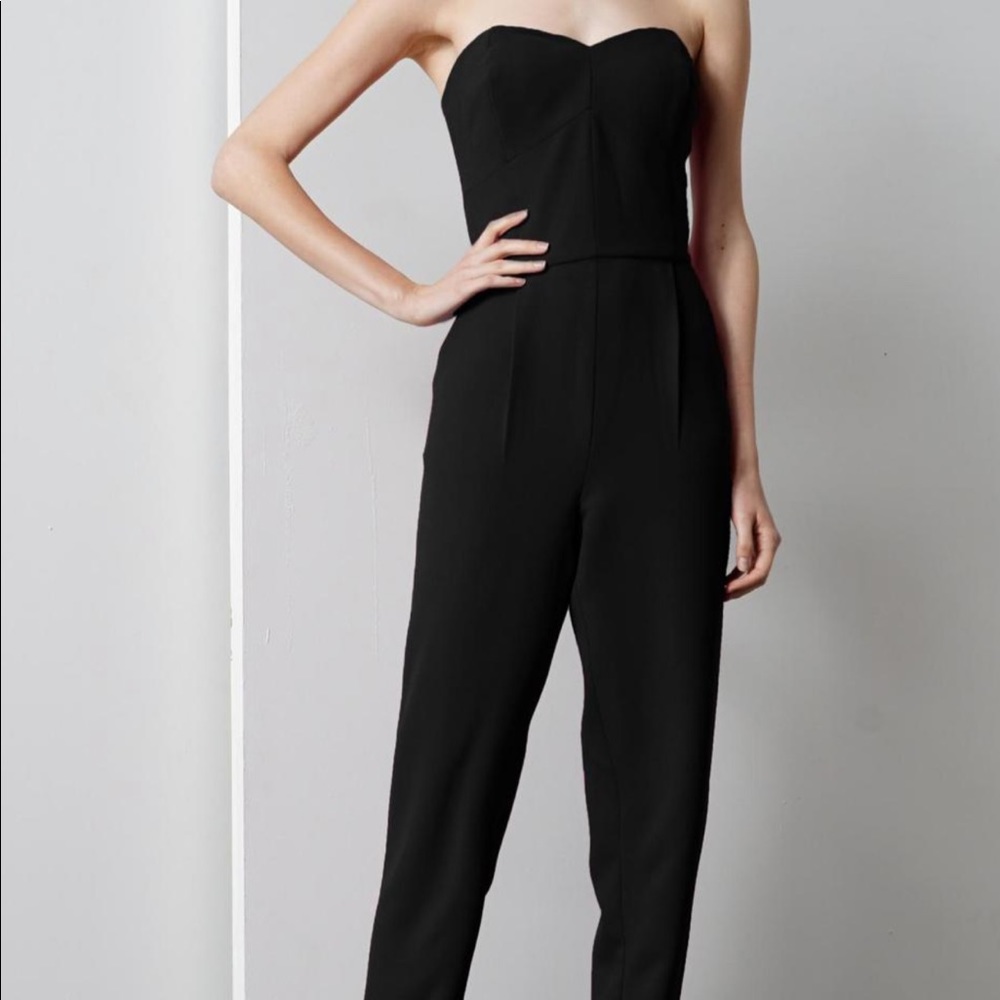 Black Adelyn Rae Strapless Jumpsuit